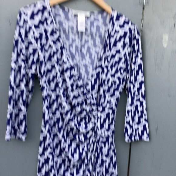 Laundry by Design Navy and White Abstract Dress Size 10P - Picture 6 of 11